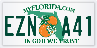 FL license plate EZNA41