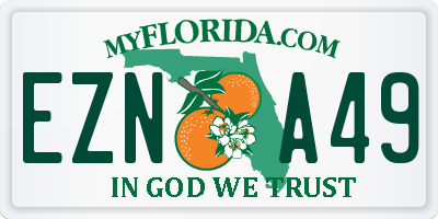 FL license plate EZNA49