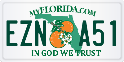 FL license plate EZNA51