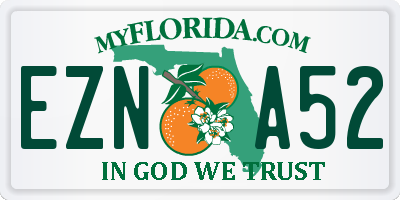 FL license plate EZNA52