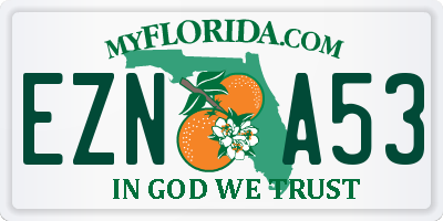 FL license plate EZNA53