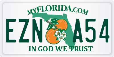 FL license plate EZNA54