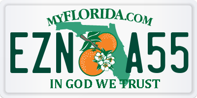 FL license plate EZNA55