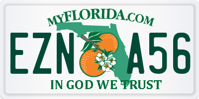 FL license plate EZNA56