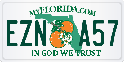 FL license plate EZNA57