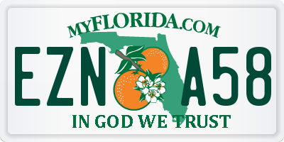 FL license plate EZNA58