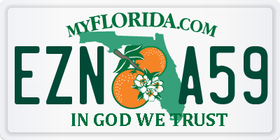 FL license plate EZNA59