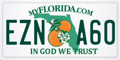 FL license plate EZNA60