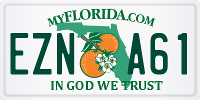 FL license plate EZNA61