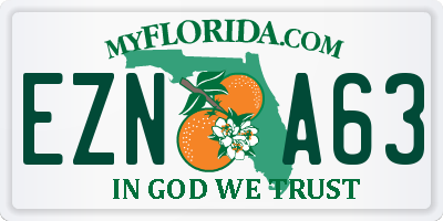 FL license plate EZNA63