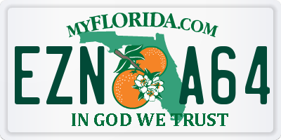 FL license plate EZNA64