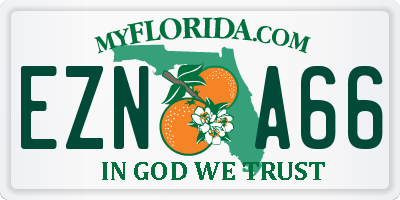 FL license plate EZNA66