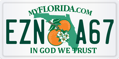 FL license plate EZNA67