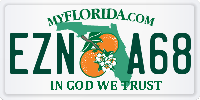 FL license plate EZNA68