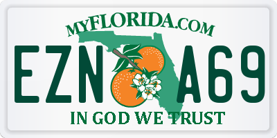 FL license plate EZNA69