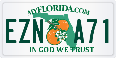 FL license plate EZNA71