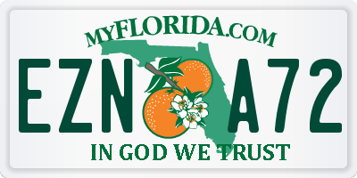 FL license plate EZNA72