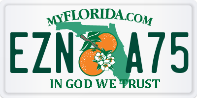 FL license plate EZNA75