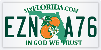 FL license plate EZNA76