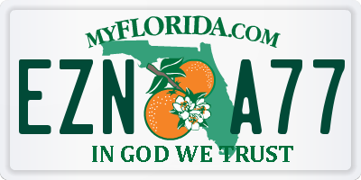 FL license plate EZNA77