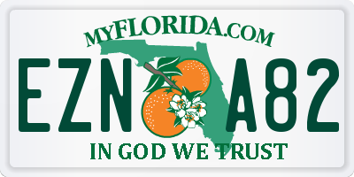 FL license plate EZNA82