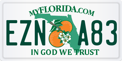 FL license plate EZNA83