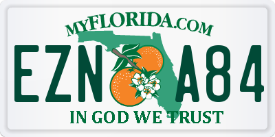 FL license plate EZNA84