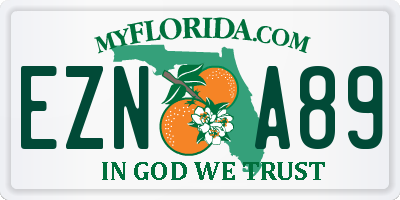 FL license plate EZNA89