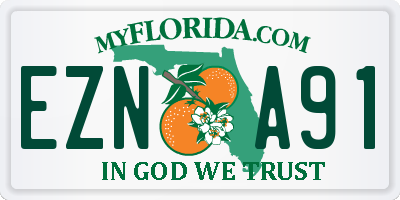 FL license plate EZNA91