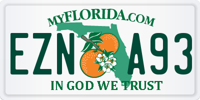 FL license plate EZNA93