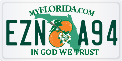 FL license plate EZNA94