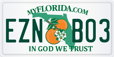 FL license plate EZNB03