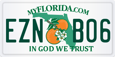 FL license plate EZNB06