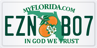 FL license plate EZNB07