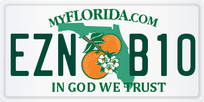 FL license plate EZNB10