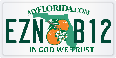 FL license plate EZNB12