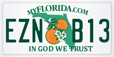 FL license plate EZNB13