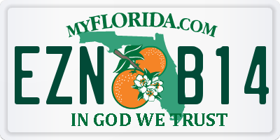 FL license plate EZNB14