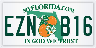 FL license plate EZNB16