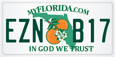 FL license plate EZNB17