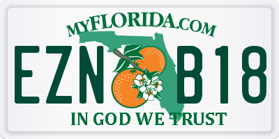 FL license plate EZNB18