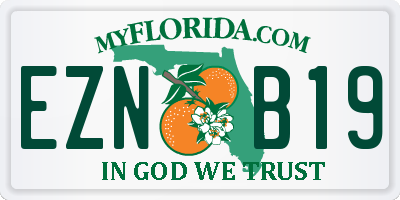 FL license plate EZNB19