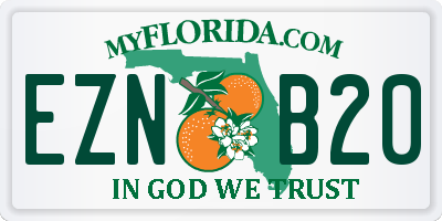 FL license plate EZNB20