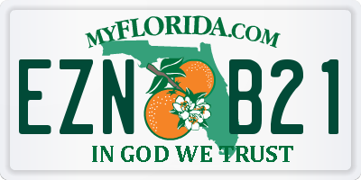 FL license plate EZNB21