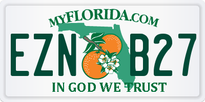 FL license plate EZNB27