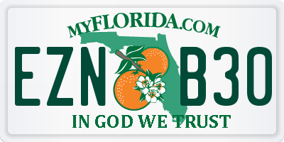 FL license plate EZNB30