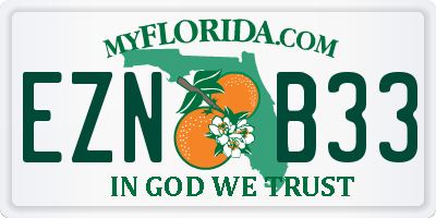 FL license plate EZNB33