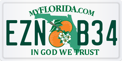 FL license plate EZNB34