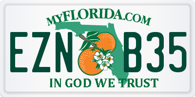 FL license plate EZNB35