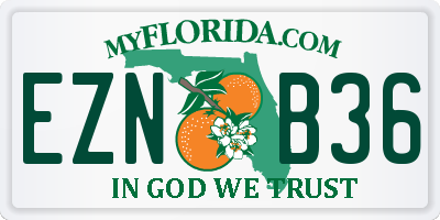 FL license plate EZNB36